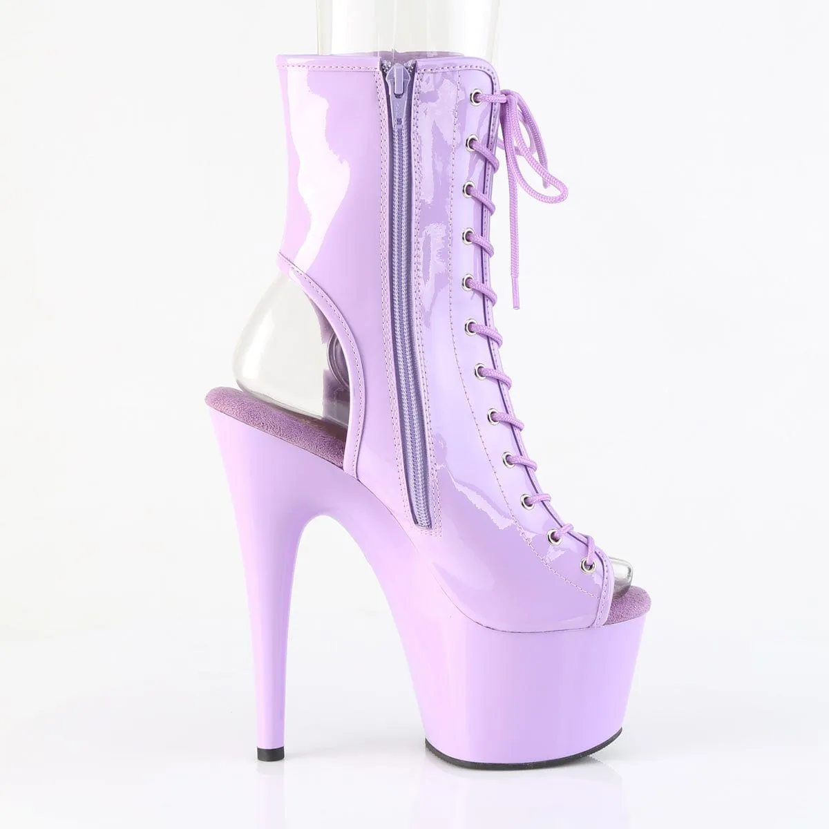 ADORE-1016 Platform Shoes Lavender Patent Lavender Pull on