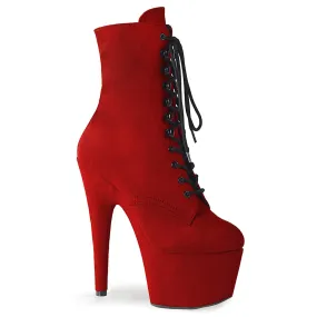 Chic Style ADORE-1020FS Red Faux Suede/Red Faux Suede