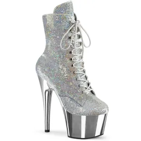 Protective Comfort ADORE-1020SQ-02 Silver Hologram Sequins/Silver Chrome
