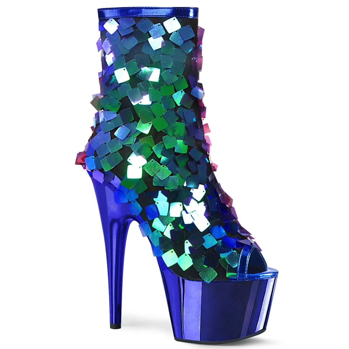 ADORE-1031SSQ Iri.Green Sequins-R.Blue MetPu/R.BlueChrome Minimalist Heavy Grip