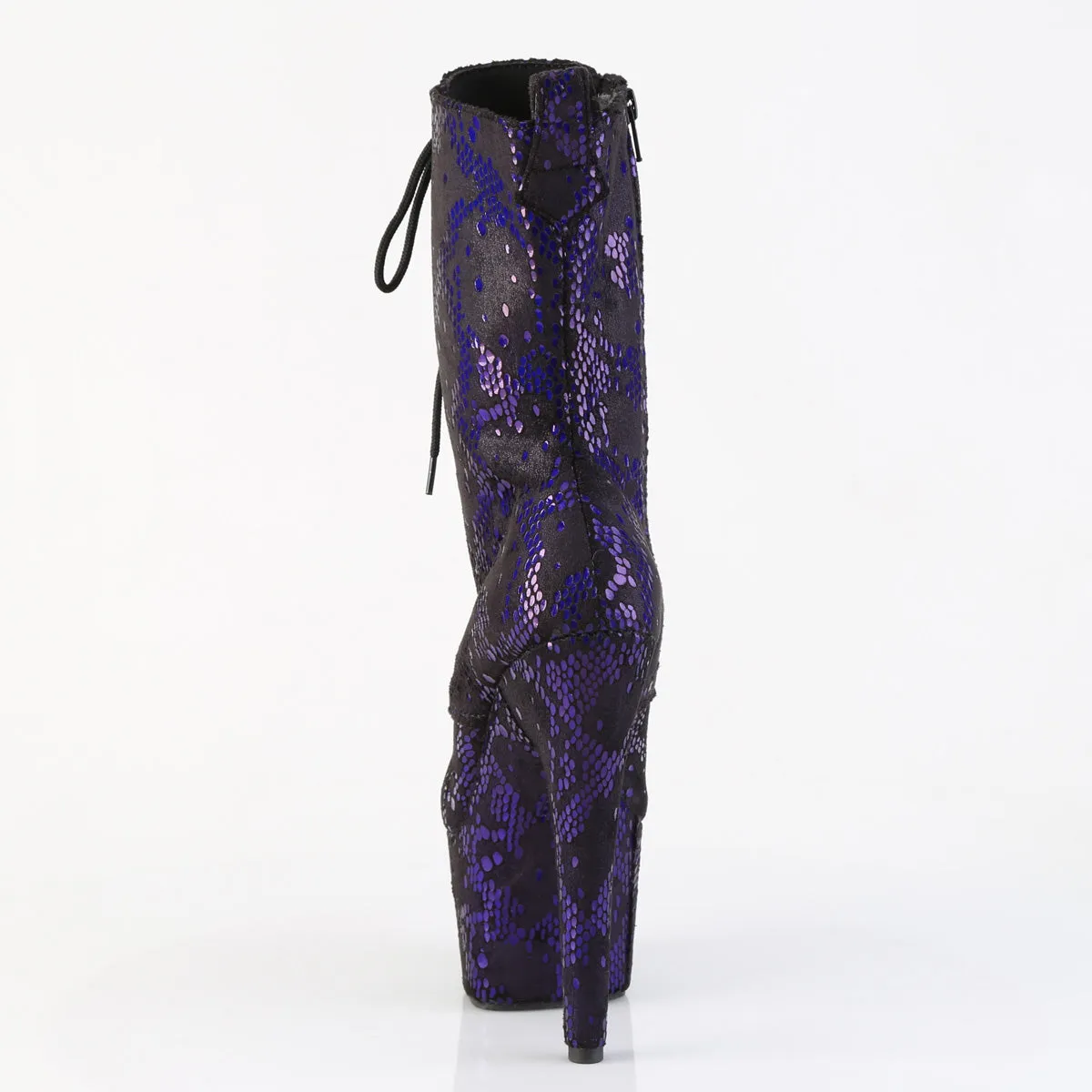 All-Purpose Style ADORE-1040S Platform Purple Metallic Snake Print Fabric/M