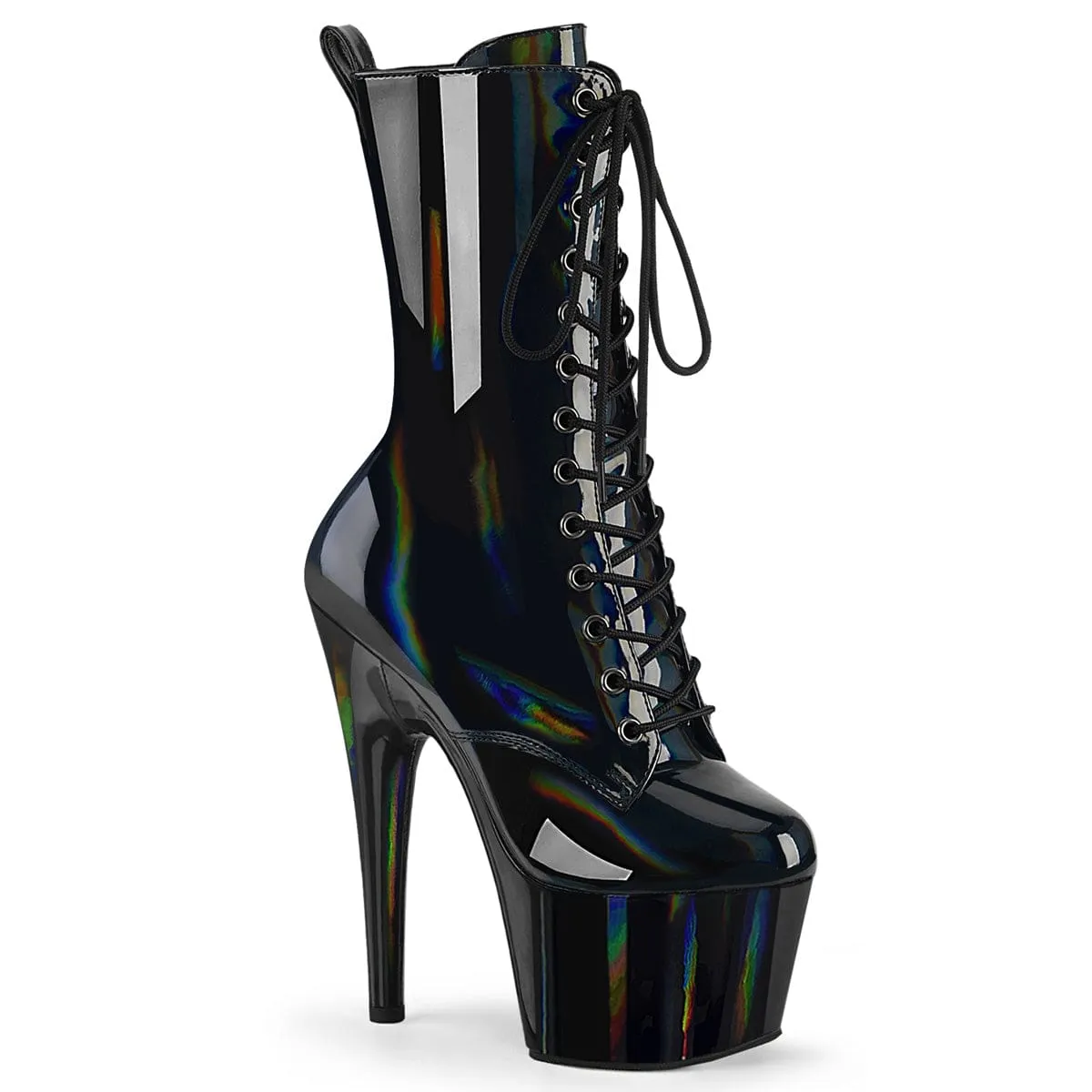 ADORE-1040WR-HG Black Hologram Patent/M Minimalist Style Low Ankle Style