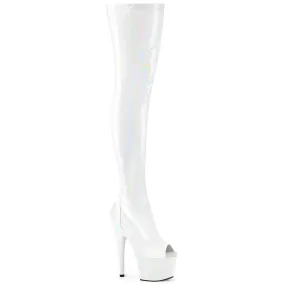 ADORE-3011HWR White Stretch Hologram/White Hologram Slip On