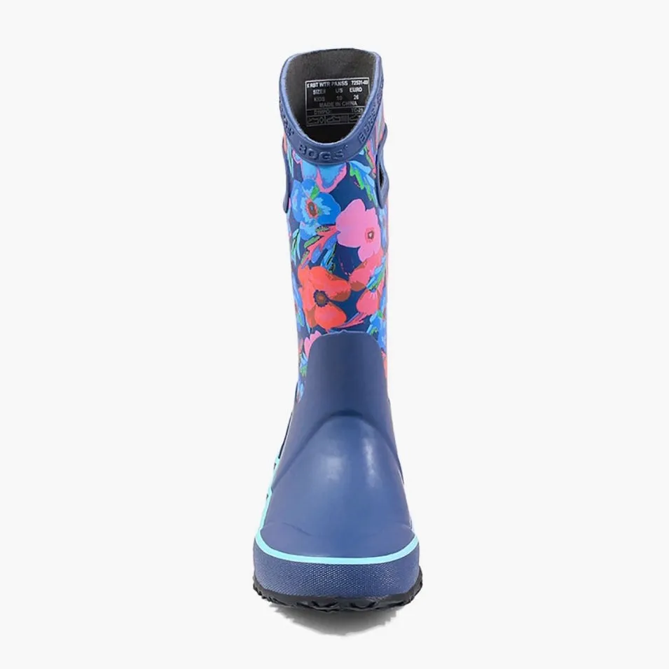 Rainboot Pansies fashionable footwear