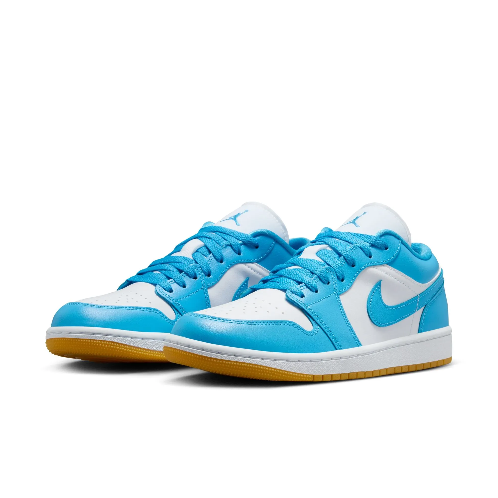 Air Jordan 1 Low Women's Shoes Color: White/dk Powder Blue-gum Light Brown DC0774-104 Kids Play