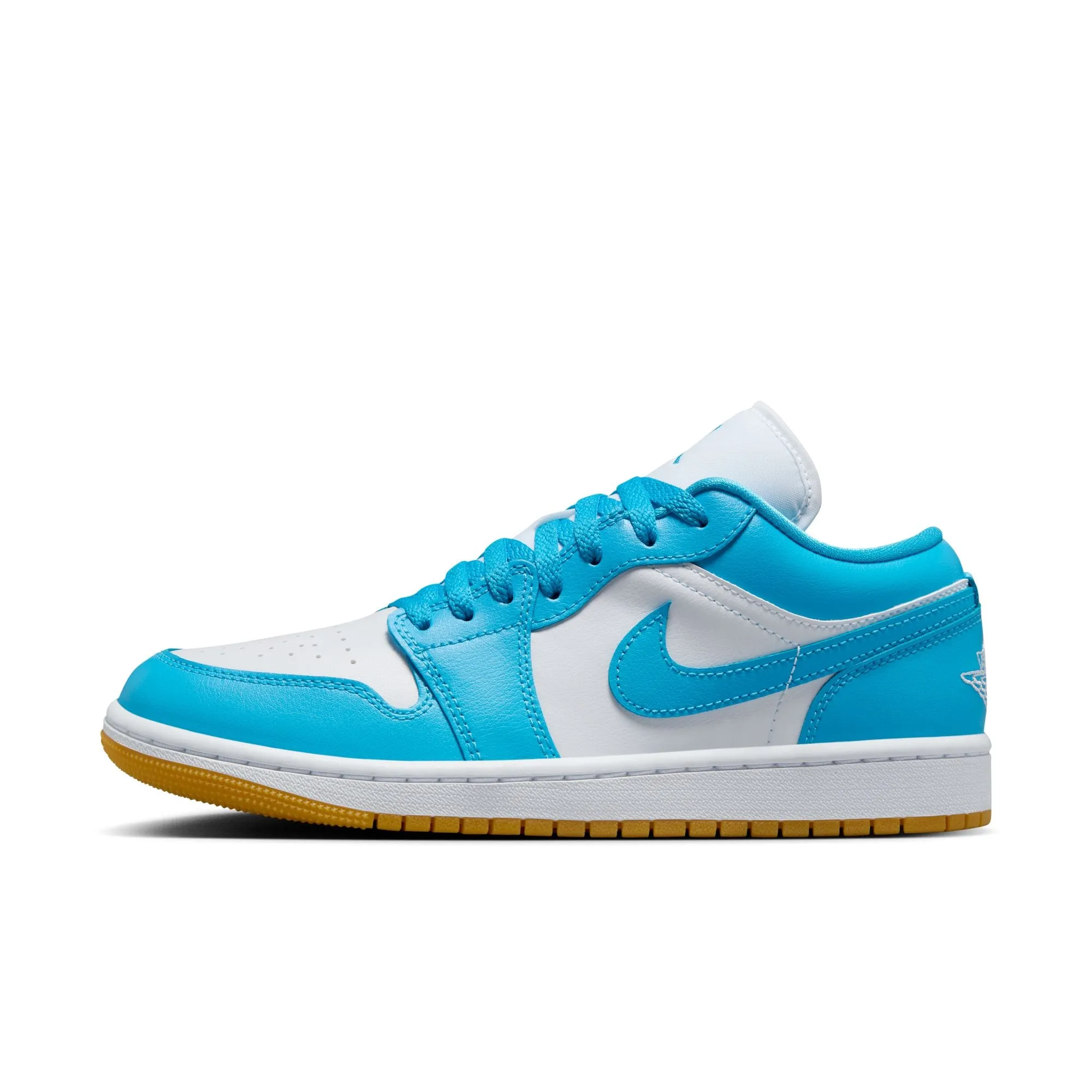 Air Jordan 1 Low Women's Shoes Color: White/dk Powder Blue-gum Light Brown DC0774-104 Hot Pick