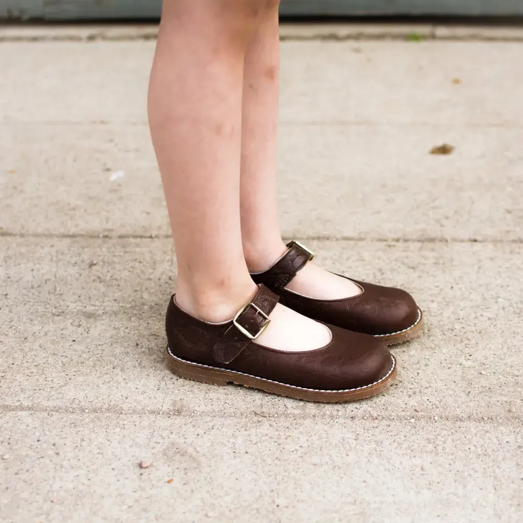 Queen Fit Etta Mary Jane - Brown Pebble