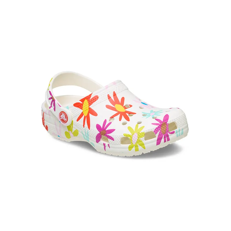 Firm Lock Stability Shank Kid's Preschool Classic Print Clog Crafted Daisy