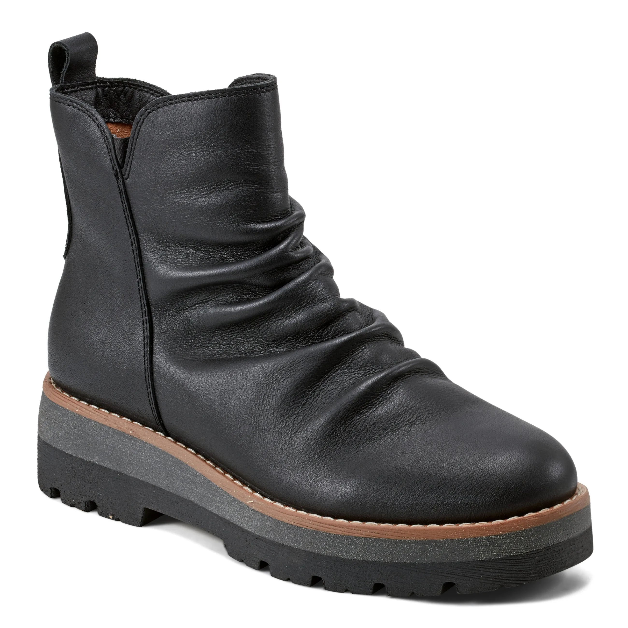 Reinforced toe Yonder Waterproof Ruched Lug Sole Casual Booties