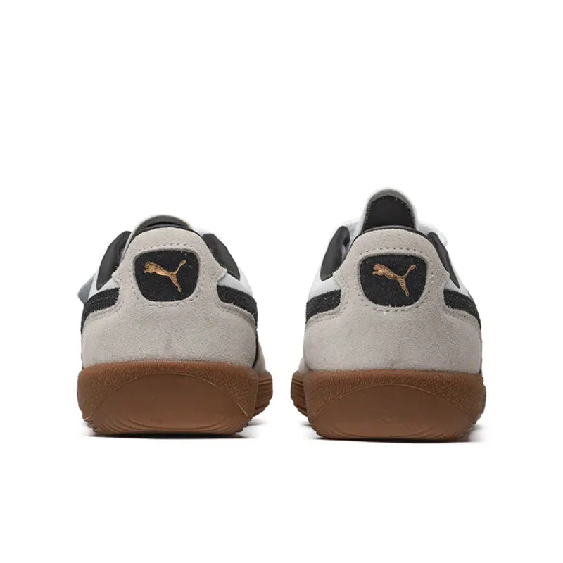 Slip Resistant Modern Commuters Women's Puma Palermo Leather White/Vapor Grey-Gum 397467-01