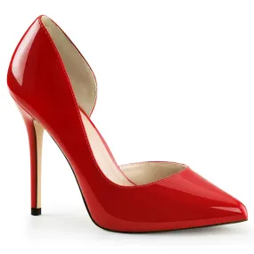 AMUSE-22 Red Patent Formal Office Shoes Chic Designer Heels