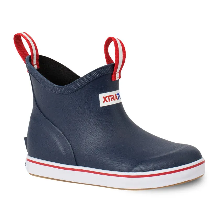 Chic Style Side zipper ANKLE DECK BOOT NAVY