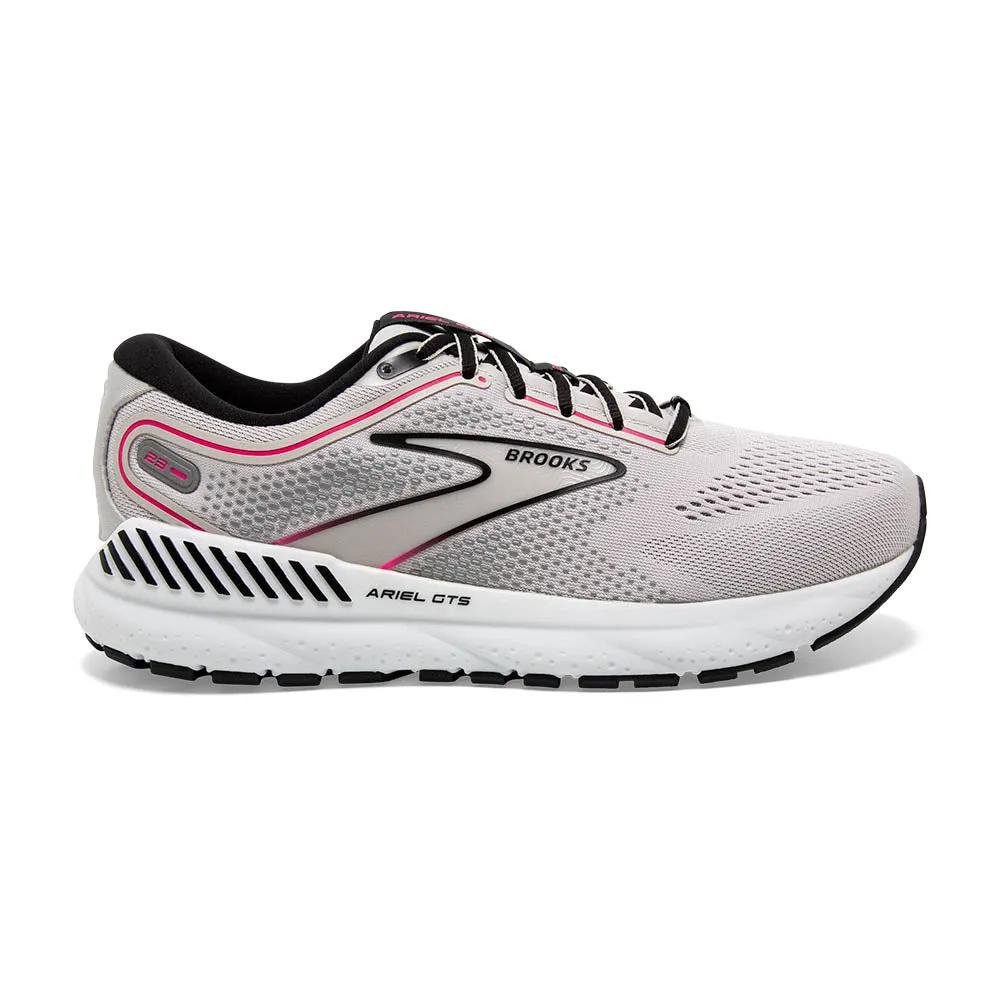 summer running shoe climate Women's Ariel GTS 23 - Grey / Black / Pink