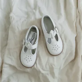 Anna T-Strap - White Winter kids' wear Soft fabric for kids