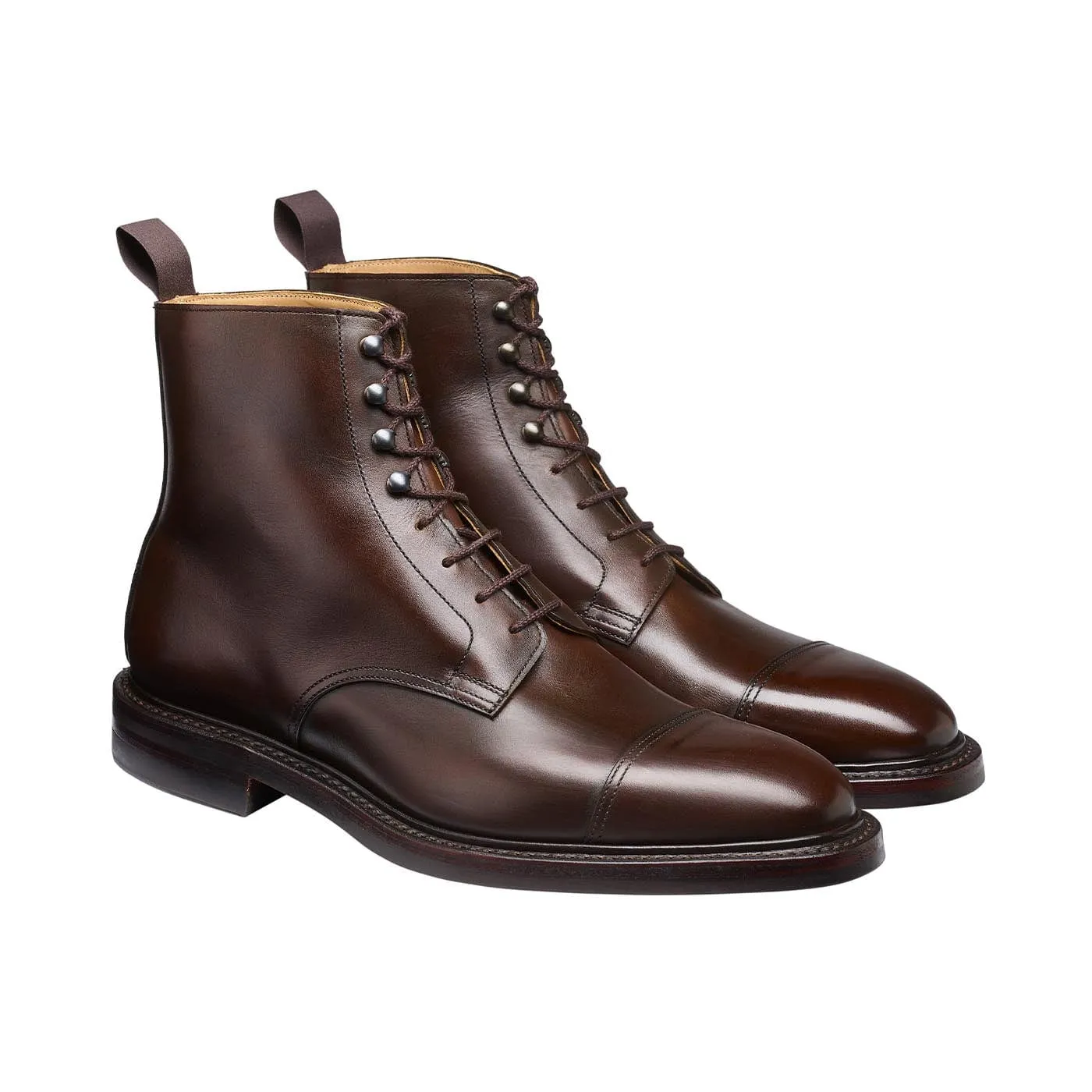 Lace-Up Closure Argyll Dark Brown Wax Calf
