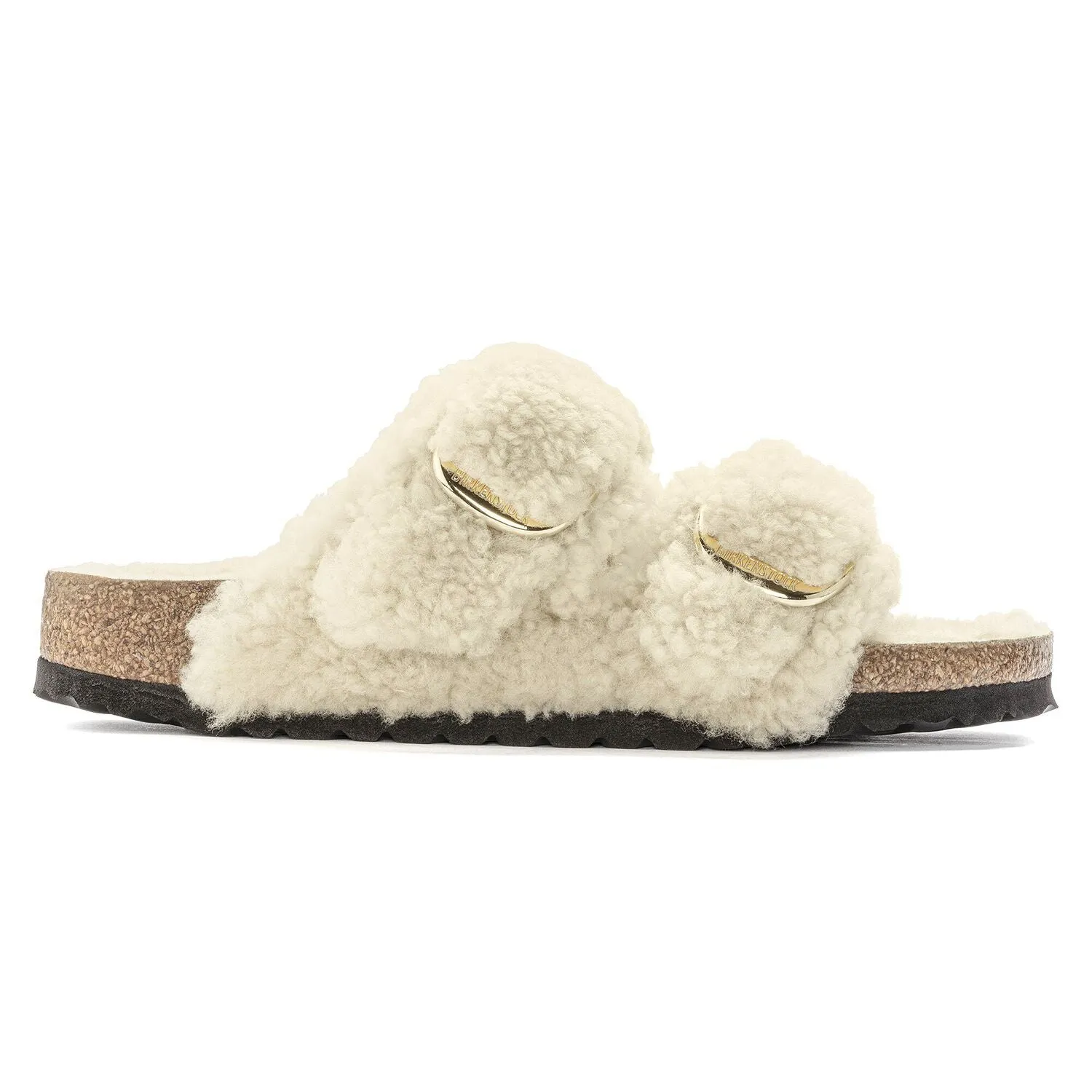 Arizona Big Buckle Shearling - Teddy Eggshell Tropical Leaf Island Time