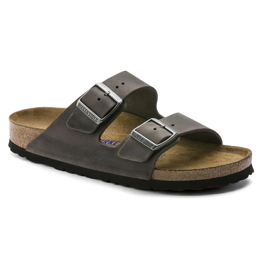 Y Strap Design ARIZONA SOFT FOOTBED OILED LEATHER IRON