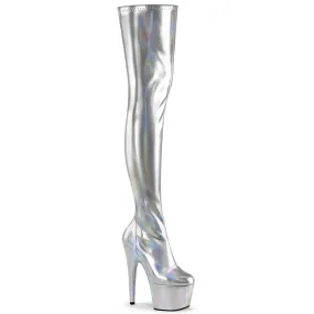 Premium Quality ADORE-3000HWR Silver Stretch Hologram/Silver Hologram