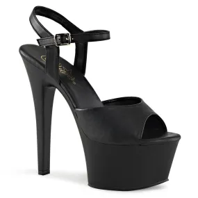 ASPIRE-609 Black Faux Leather/Black Matte Winter Heels