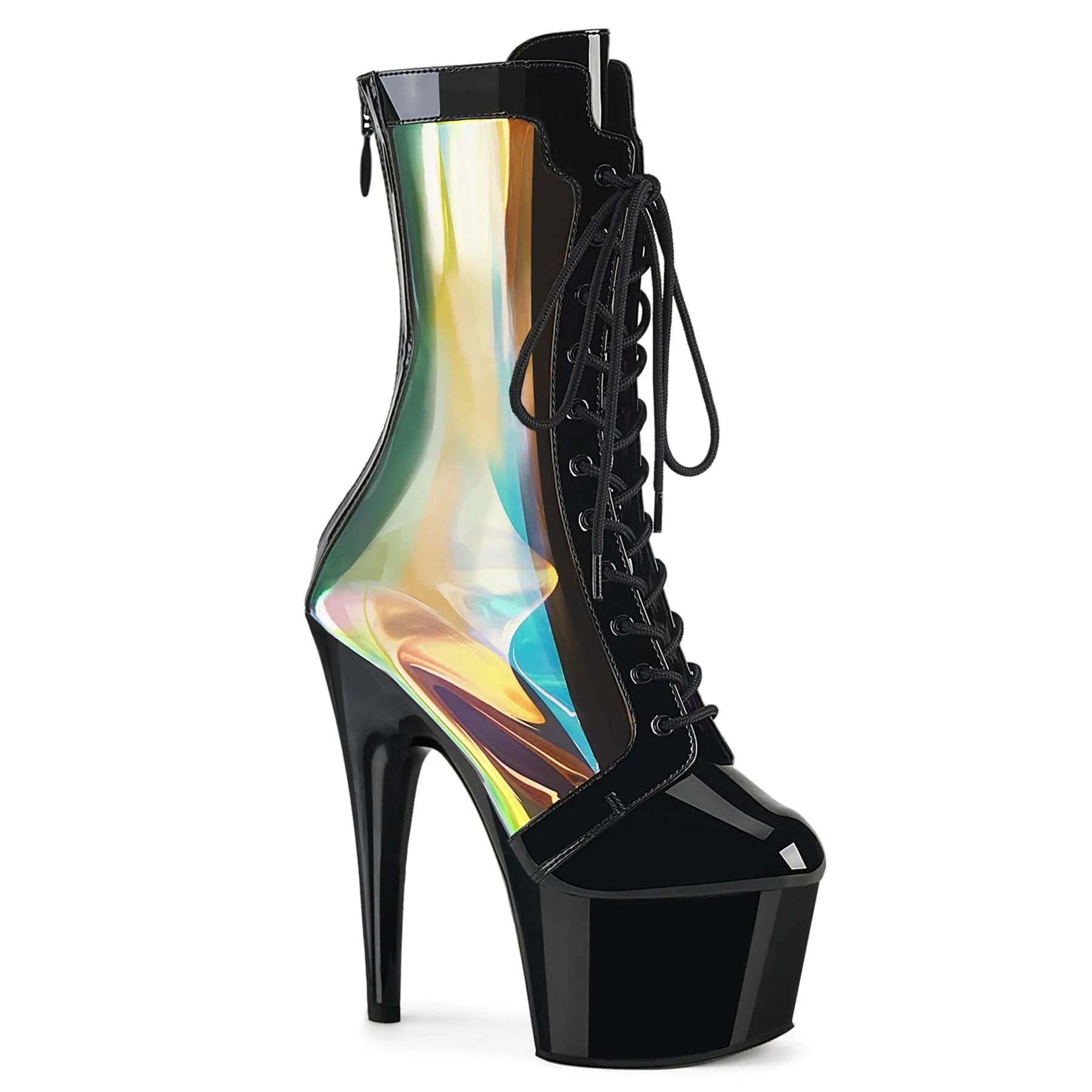 ADORE-1047 Black Patent - Hologram/Black Comfort Outsole
