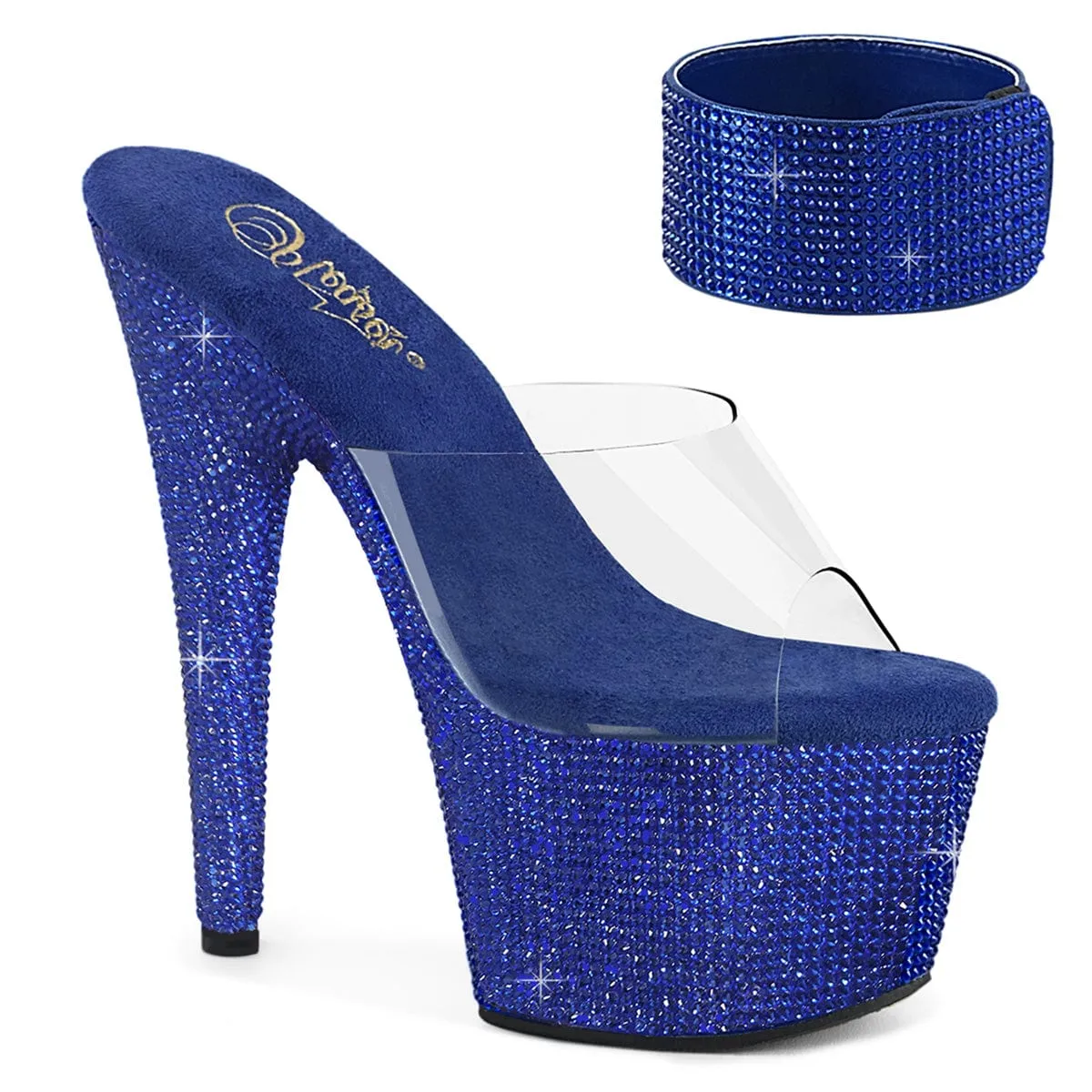 Easy Go BEJEWELED-712RS Clear/Royal Blue Rhinestones