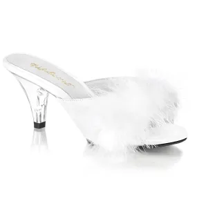 BELLE-301F White Pu-Fur/Clear Wave Fun