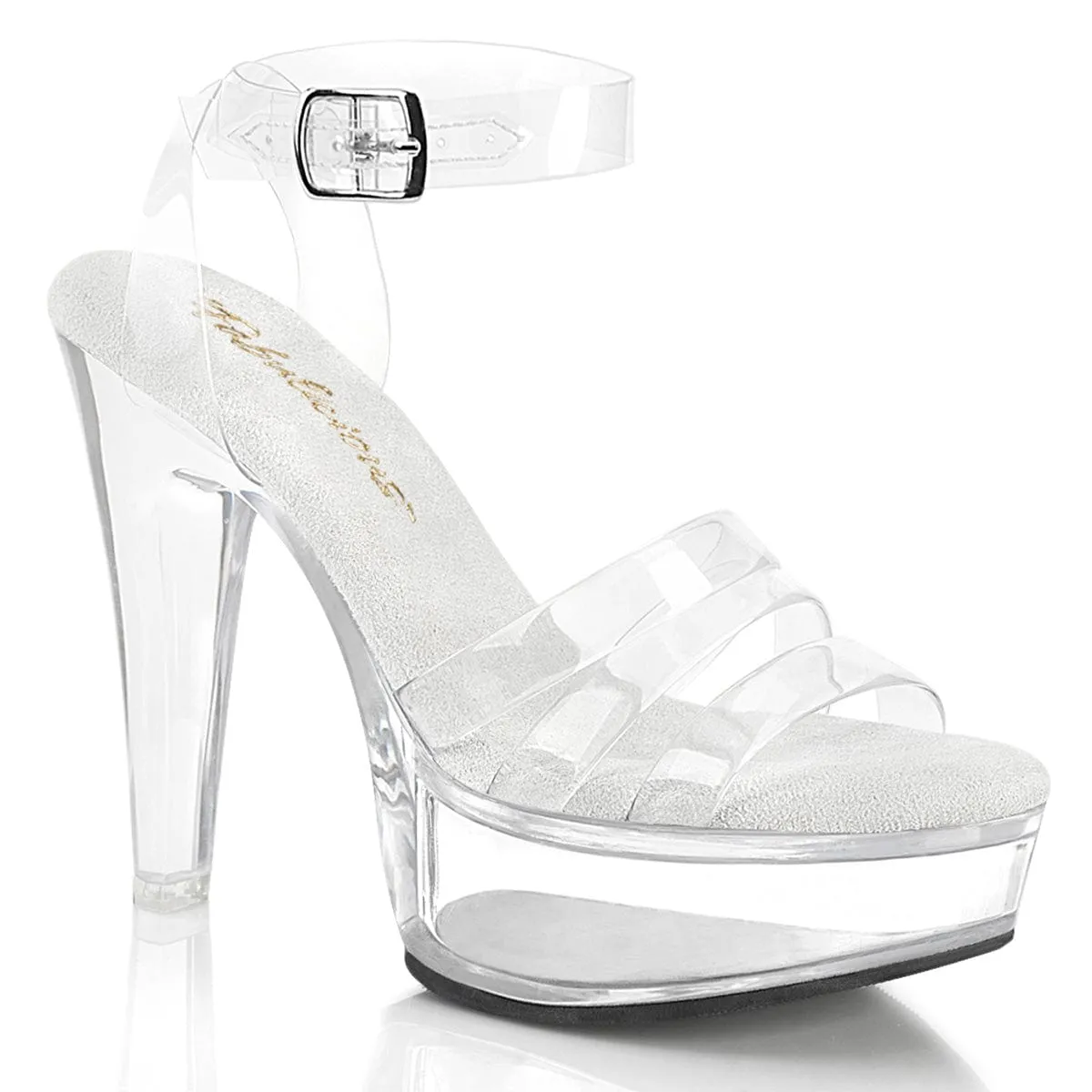 MARTINI-505 Clear/Clear Bridal Heel Sandals