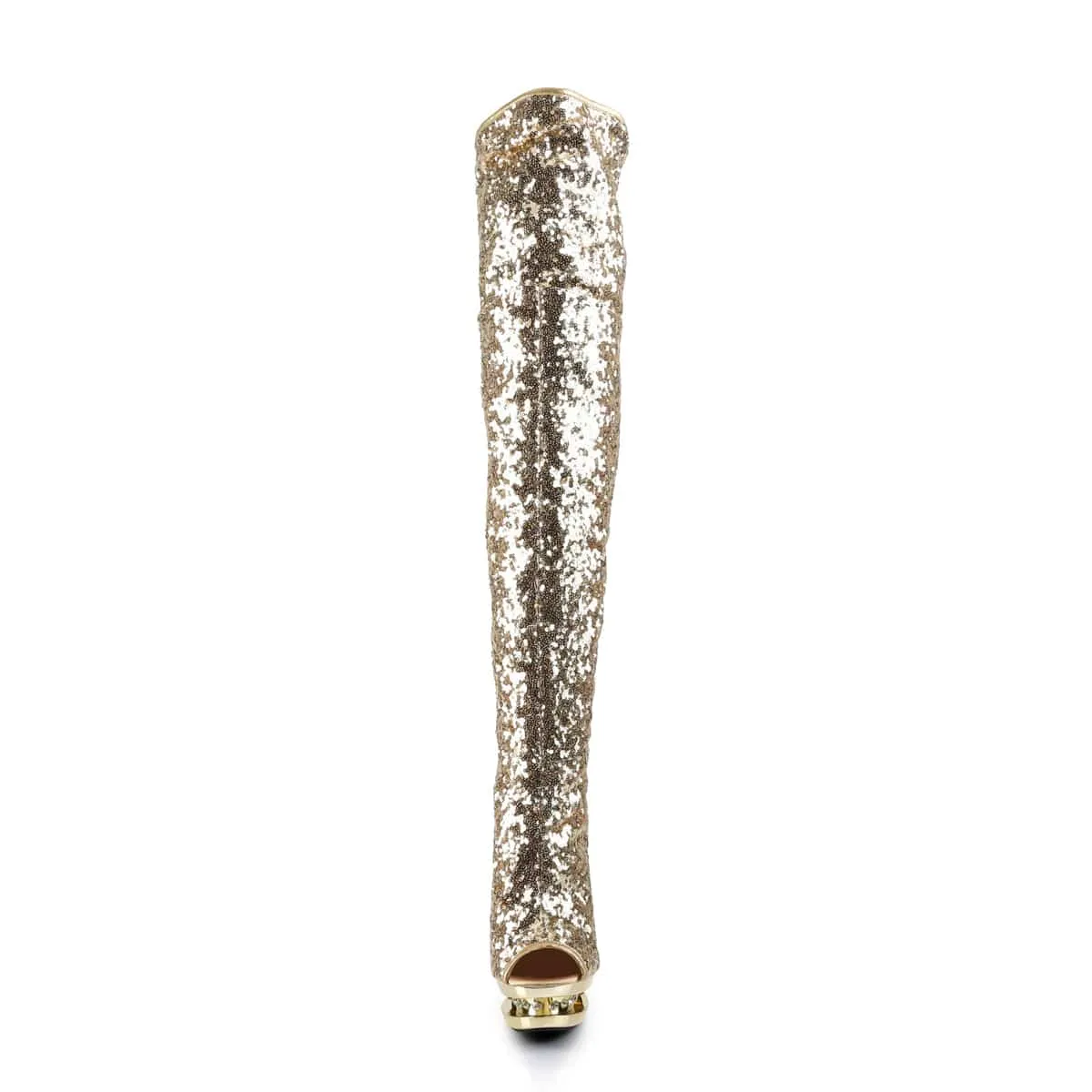 BLONDIE-R-3011 Gold Sequins/Gold Chrome Long Lasting Slip On
