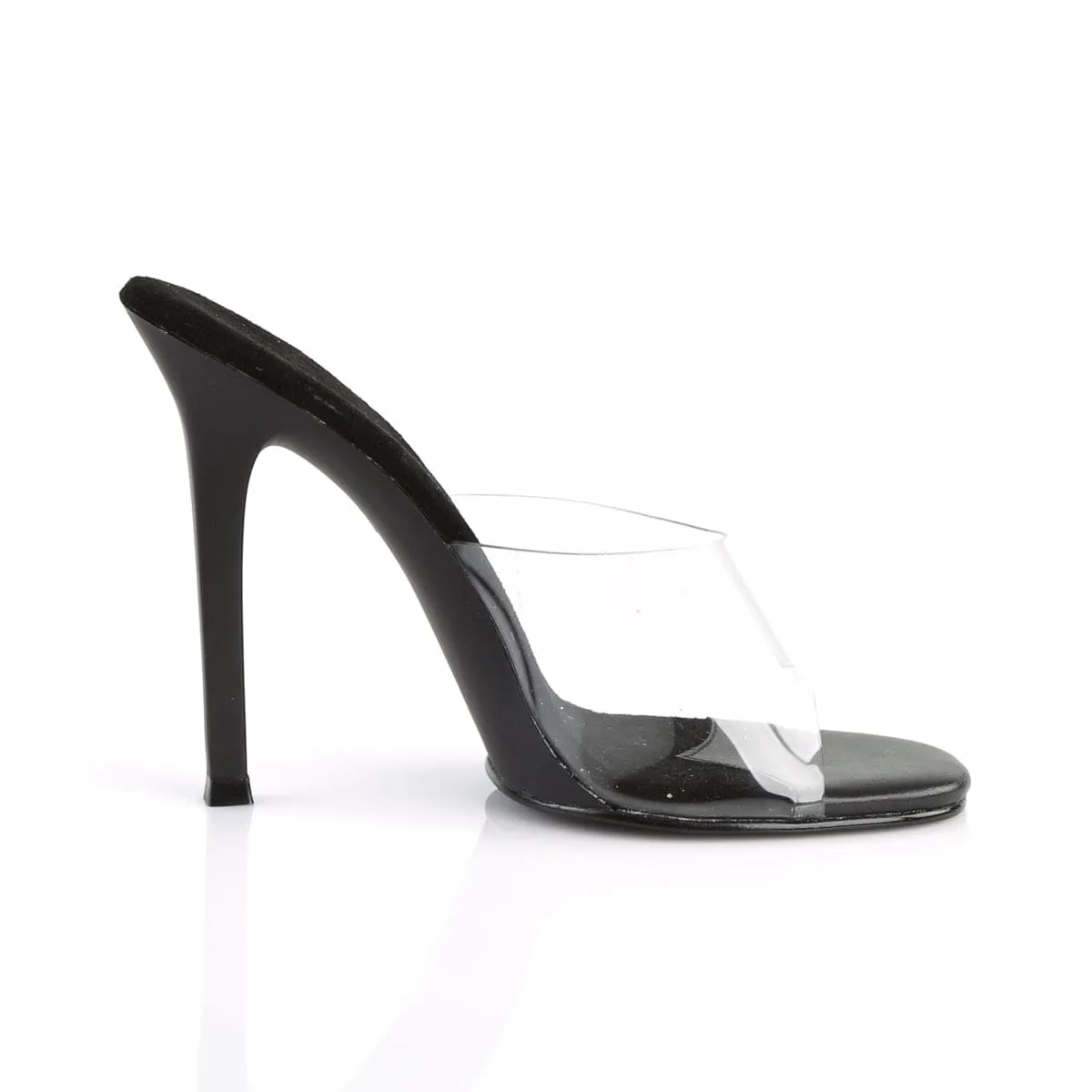 GALA-01 Clear-Black/Black Matte Soft Edge Chic Vacation Footwear