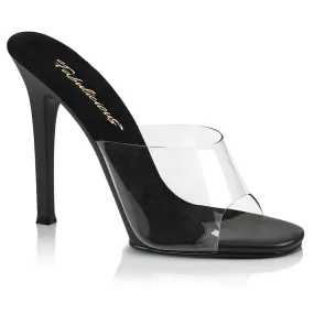 GALA-01 Clear-Black/Black Matte Footwear for Summer Strappy Design