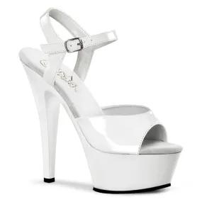 Open Back Heels KISS-209 White Patent/White