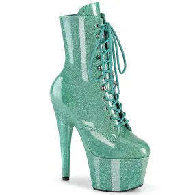 Comfortable Footwear ADORE-1020GP Aqua Glitter Patent/M