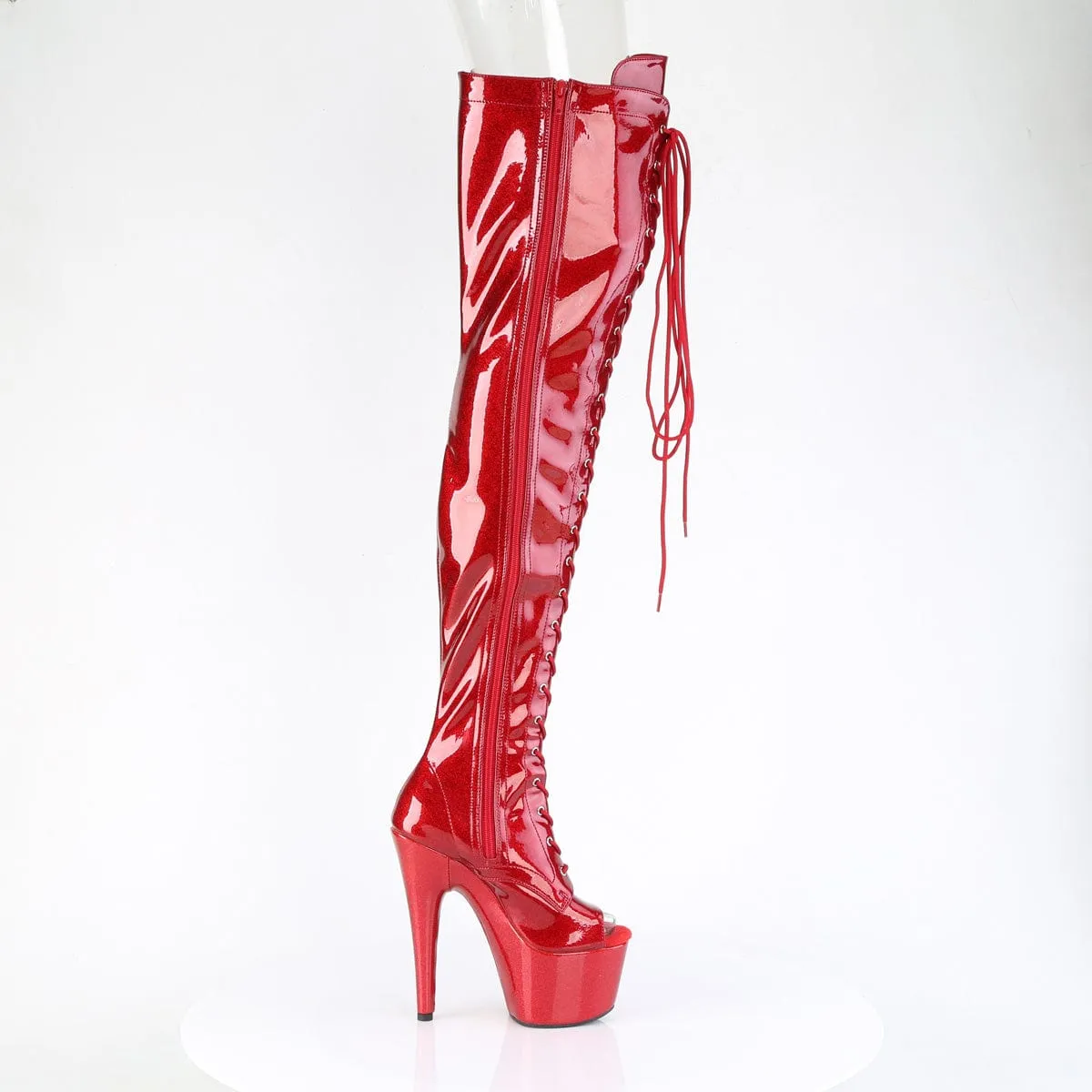 Work Peak Step ADORE-3021GP Red Glitter Patent/M