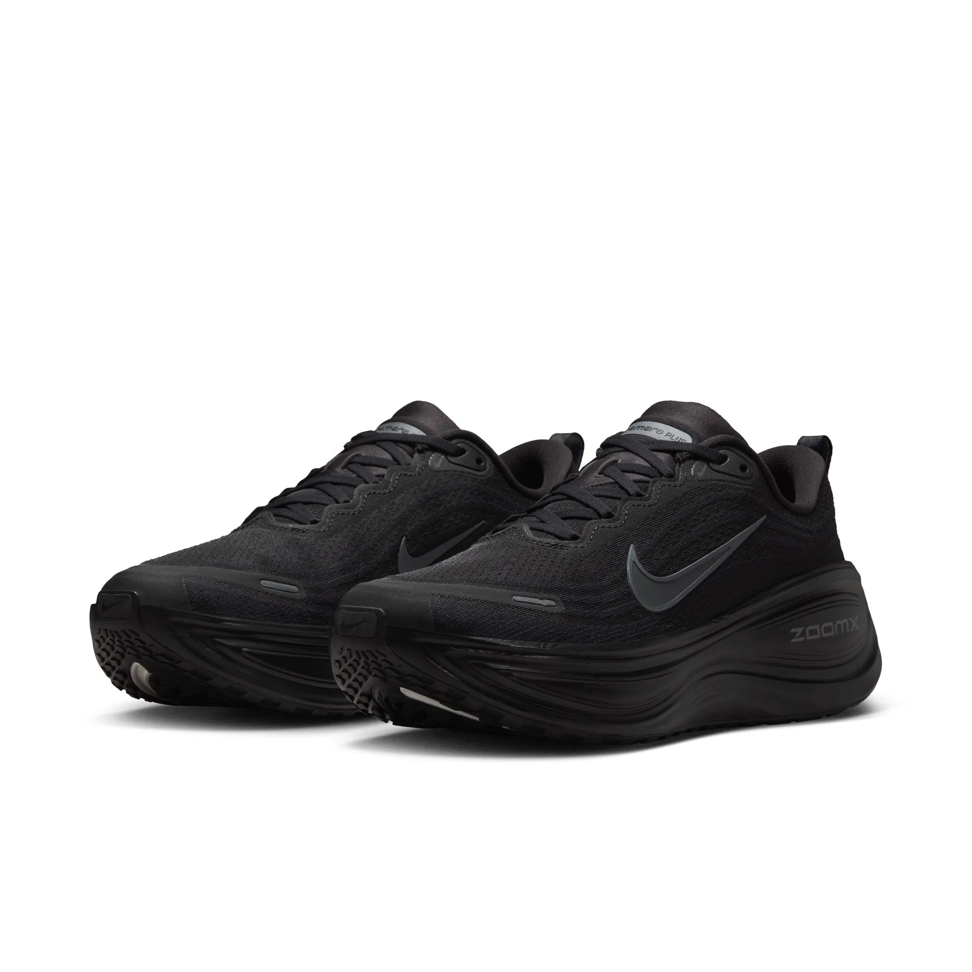 Secure Summer cool Nike Vomero Plus Men's Road Running Shoes Color: Black/dk Smoke Grey-mtlc Dark Grey Style: HV8150-003