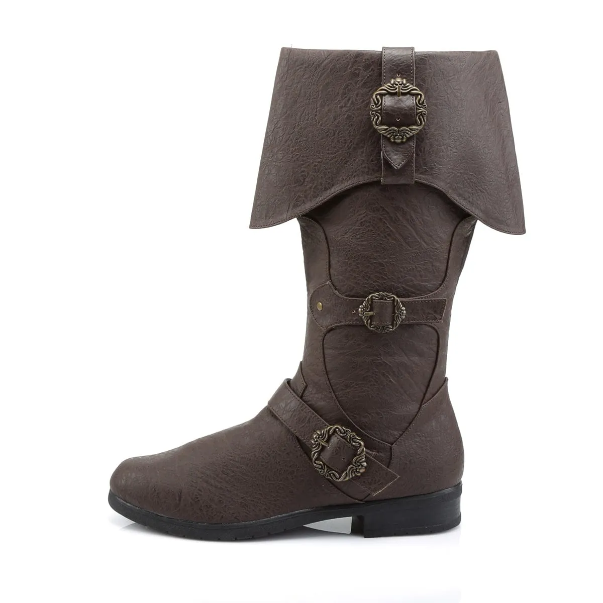 CARRIBEAN-299 Brown Distressed Pu Grey Storm