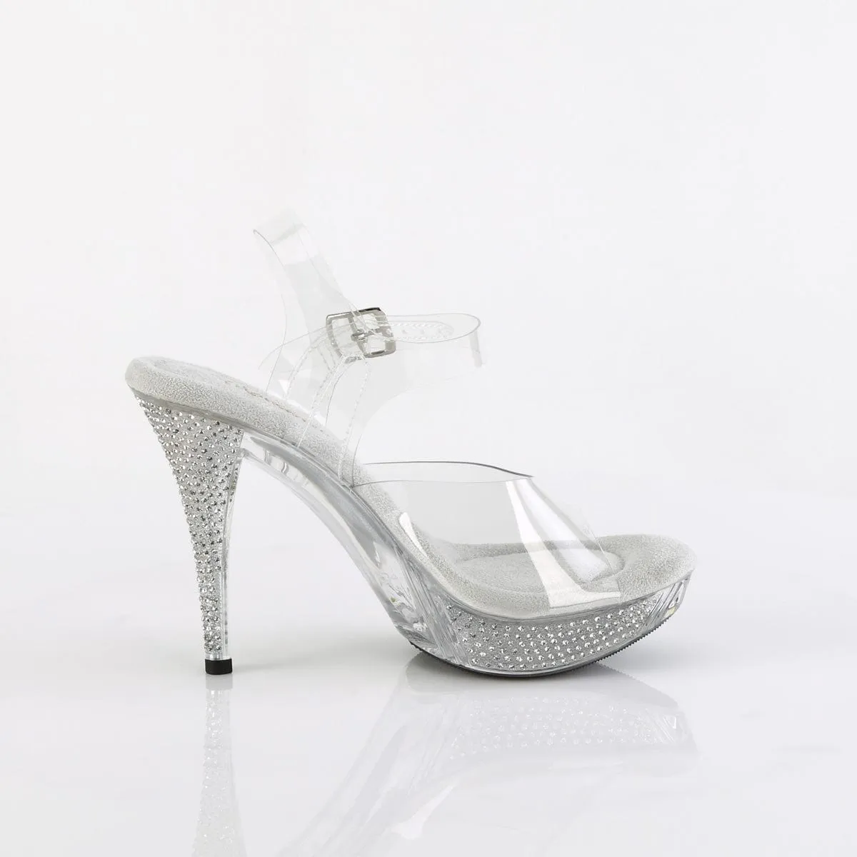 ELEGANT-408 Clear/Clear-Rhinestones Street Casual