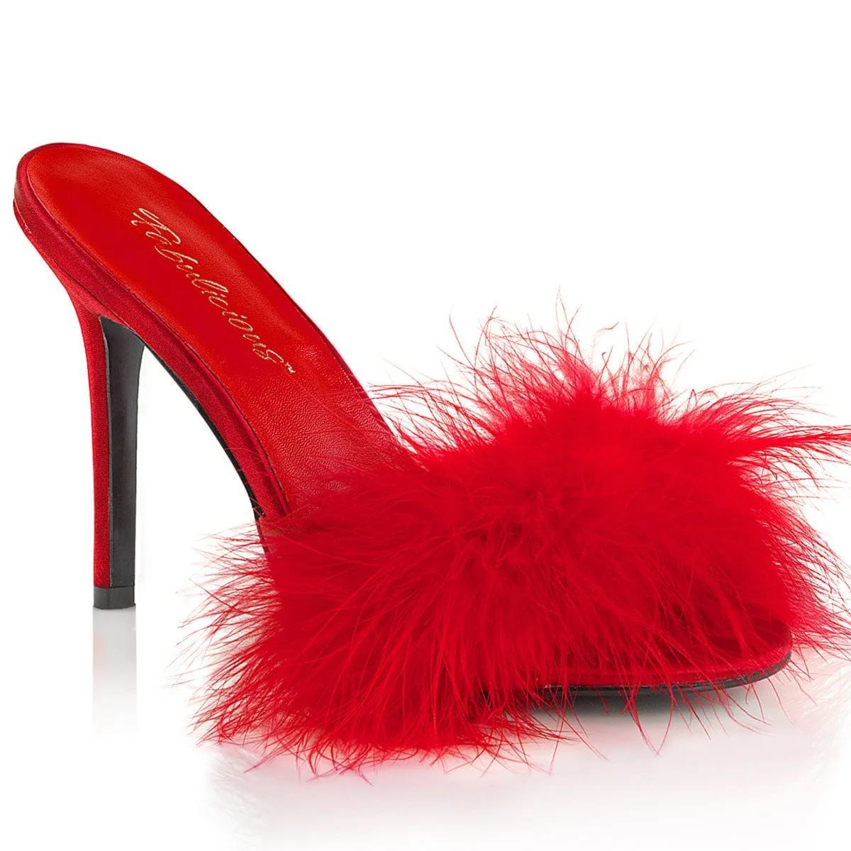 Bridal Footwear Cushioned Sole CLASSIQUE-01F Red Pu-Fur