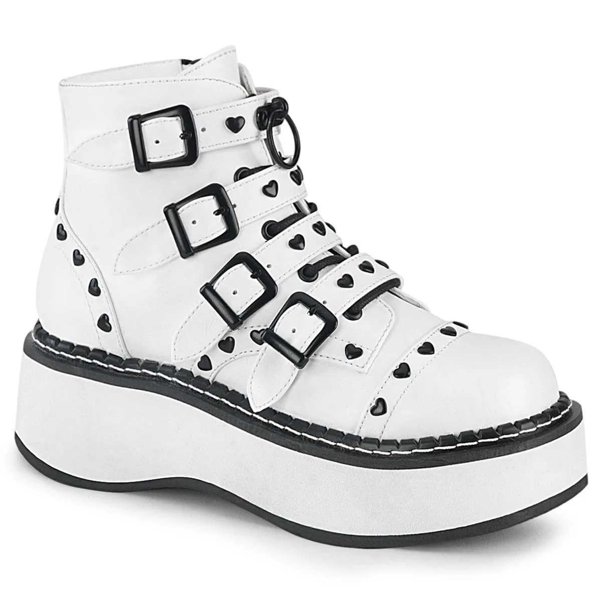 EMILY-315 White Vegan Leather Pure Joy Comfortable Design