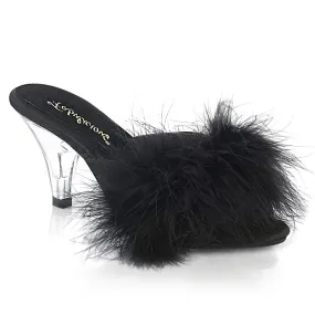 Outdoor Event Stylish Go BELLE-301F Black Pu-Fur/Clear