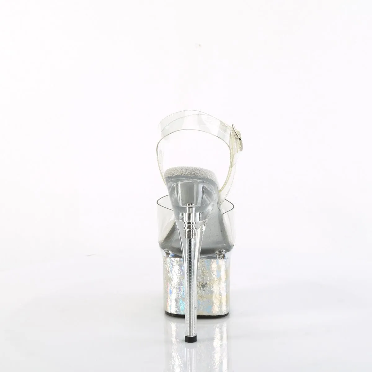 Casual Shoes ESTEEM-708CK Clear/Clear-Silver Hologram Crackle