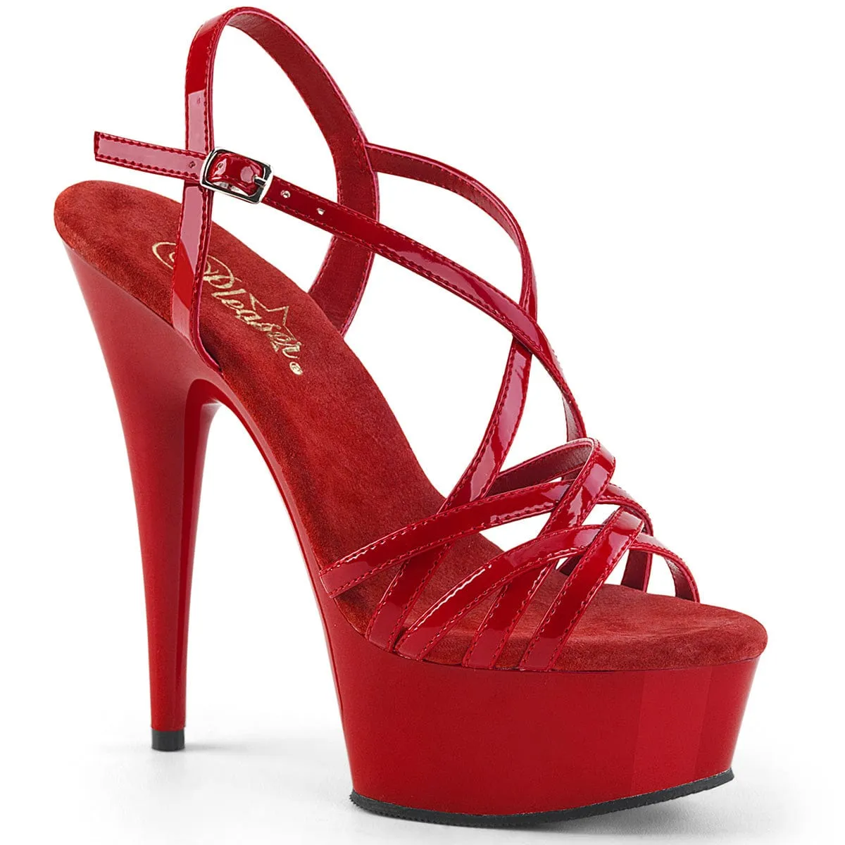 Comfortable Linings Medium Heel DELIGHT-613 Red Patent/Red