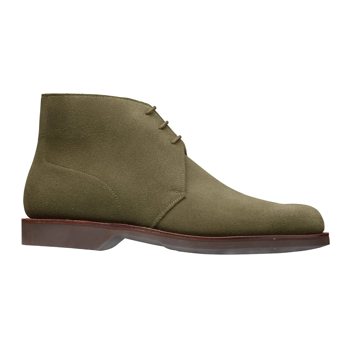 Chukka 4 Olive Reverse Butt Suede Men Edge