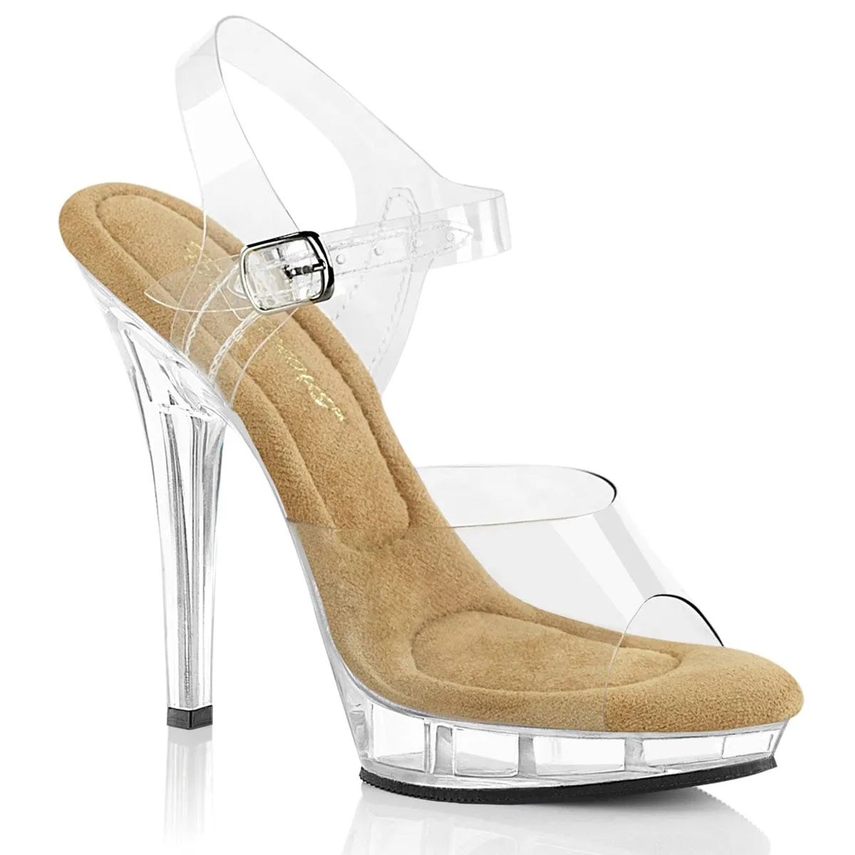 Holiday Office Shoes LIP-108 Clear-Tan/Clear