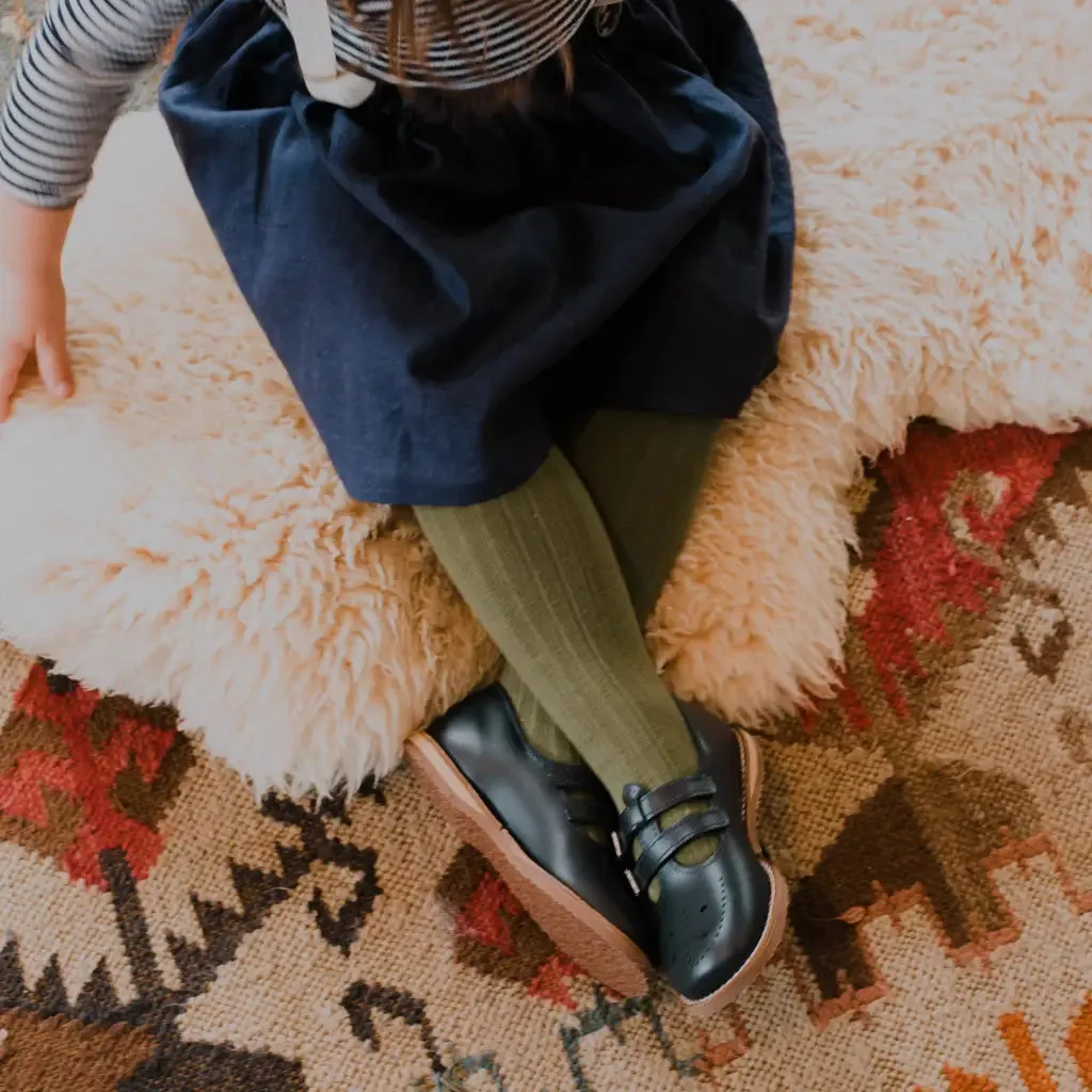 Comfort Shank Wide fit Claire T-Strap - Navy