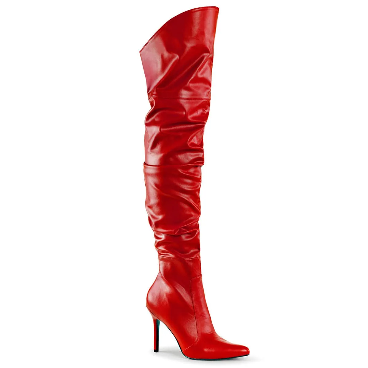 CLASSIQUE-3011 Red Faux Leather Cushioned