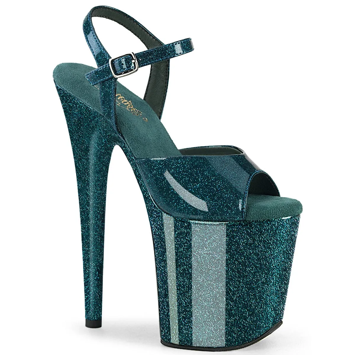 Breath Control FLAMINGO-809GP Teal Glitter Patent/M