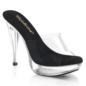 COCKTAIL-501 Clear-Black/Clear Comfortable Footwear for Every Day