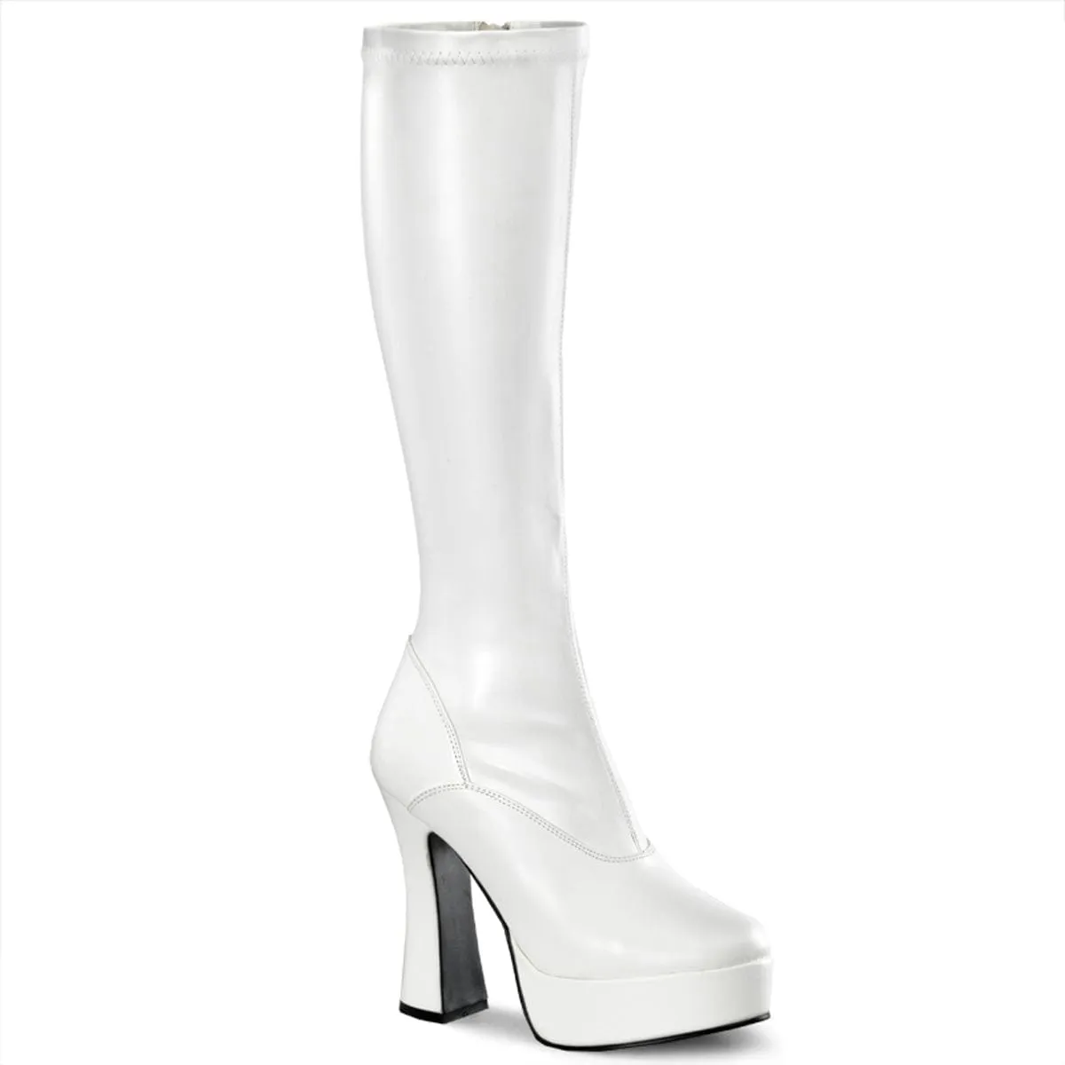 ELECTRA-2000Z White Stretch Faux Leather Modern Utility