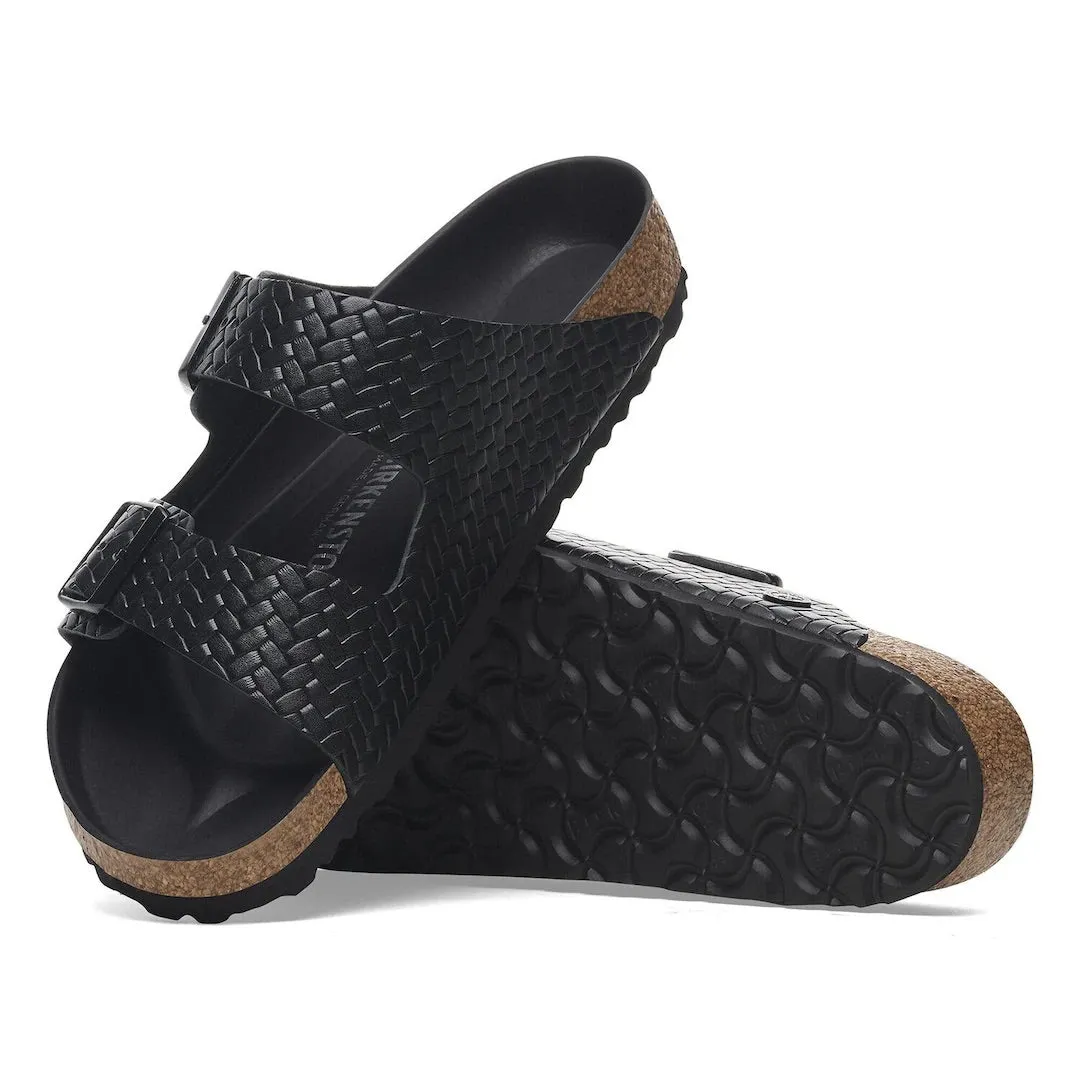 Arizona - Woven Embossed Black Foot Flex Fashion Flip-flops
