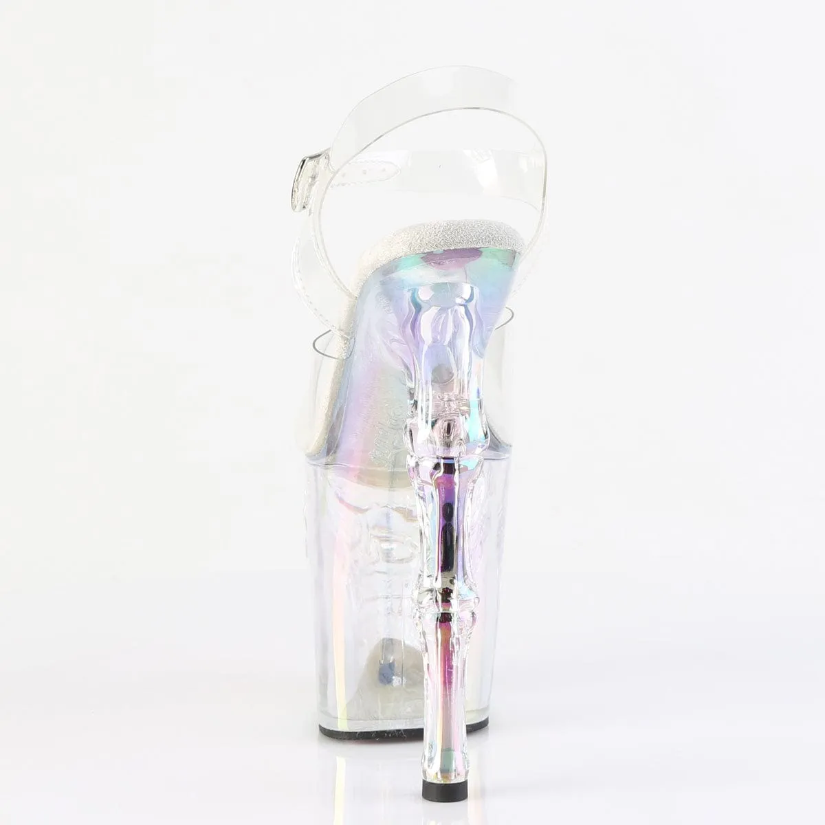 RAPTURE-808HT Platform Shoes Clear/Holo Tinted Leg Ease